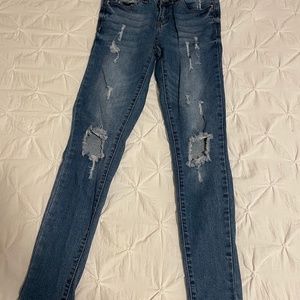 Forever 21 Ripped Skinny Jeans